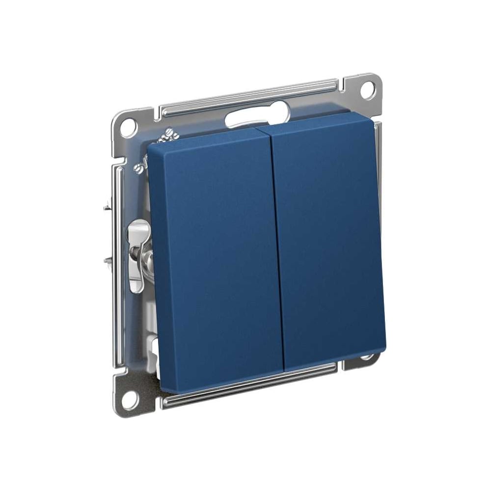 Изображение товара 2х клавишный выключатель Systeme Electric Atlasdesign аквамарин 10А IP20
