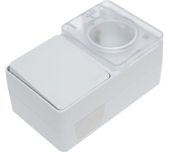 Изображение товара Блок Systeme Electric Atlasdesign profi ip54 о/у роз. з/к со шт. 16а, выкл.1-клав.10а, серый ATN543070