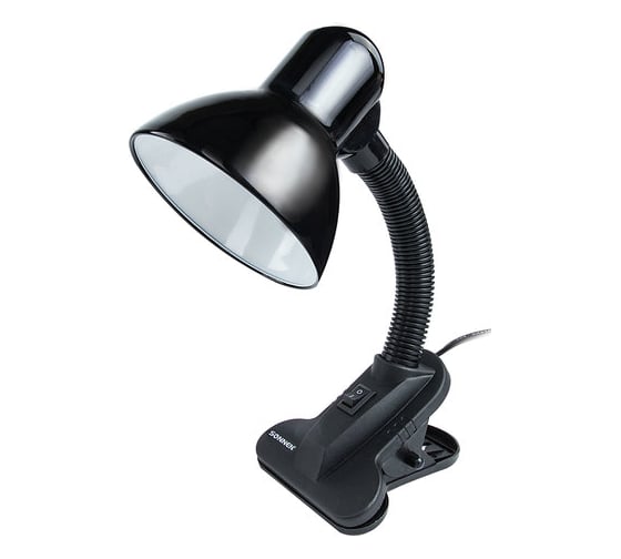 Изображение товара Настольный светильник SONNEN OU-108, на прищепке, цоколь Е27, черный, 236679