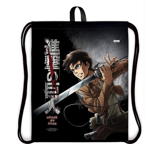 Изображение товара Мешок для сменной обуви Hatber Атака Титанов_Сезон 13, 41x49 см, с петлей для подвеса 083893