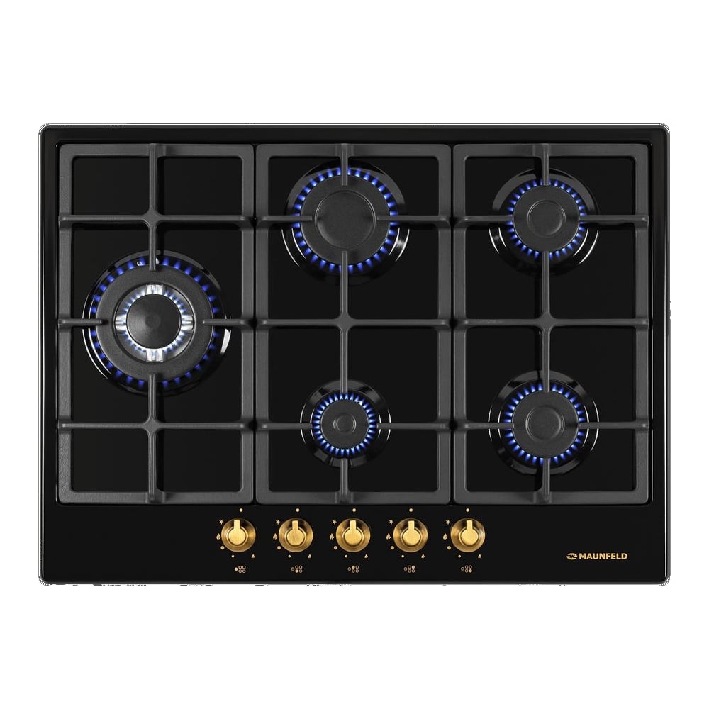 Изображение товара Газовая варочная панель MAUNFELD EGHE.75.33CB.R/G с 5 конфорками