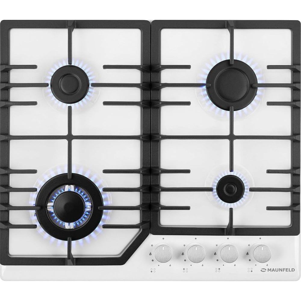 Изображение товара Газовая варочная панель MAUNFELD EGHE.64.43CW/G 4-х конфорок белая современная