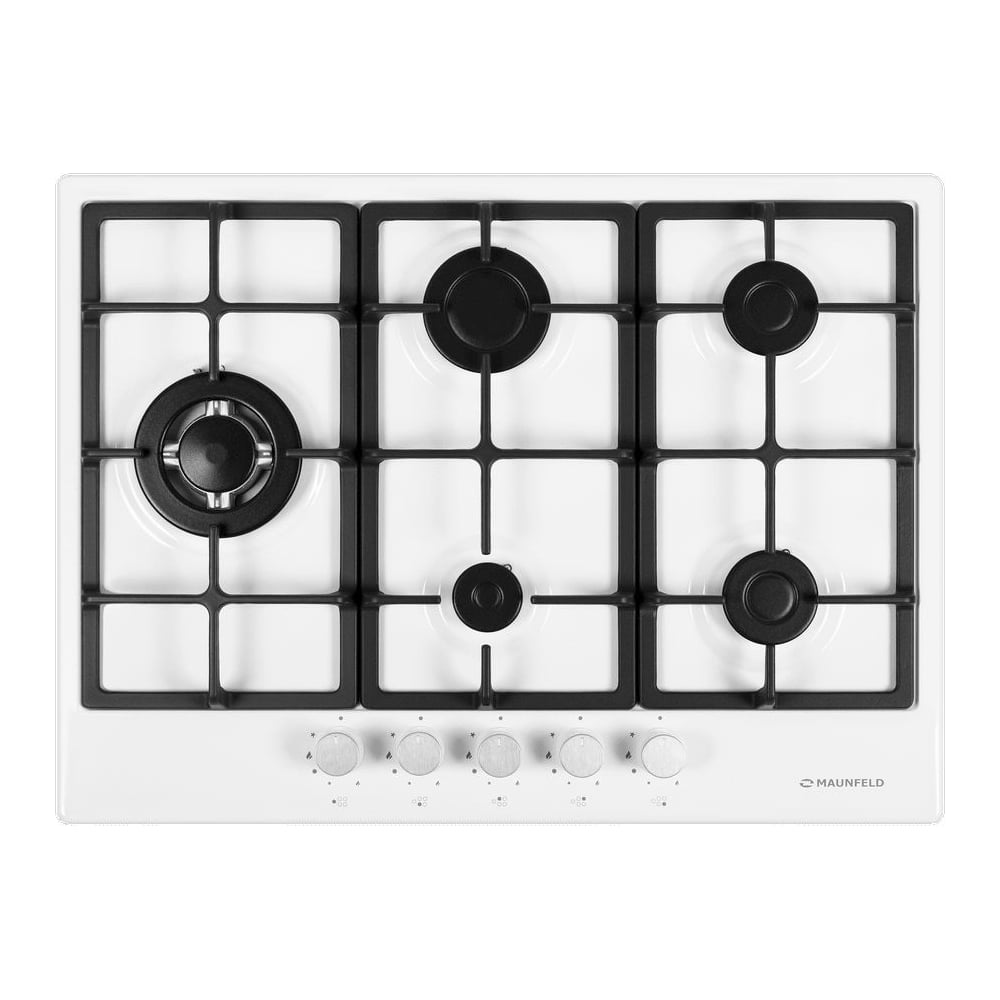 Изображение товара Газовая варочная панель MAUNFELD EGHE.75.33CW/G 5 конфорок современный дизайн