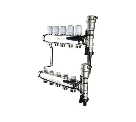 Изображение товара Коллекторная группа VALTEC, в сборе, 1х5 выход Евроконус 3/4 VTc.588.EMNX.0605