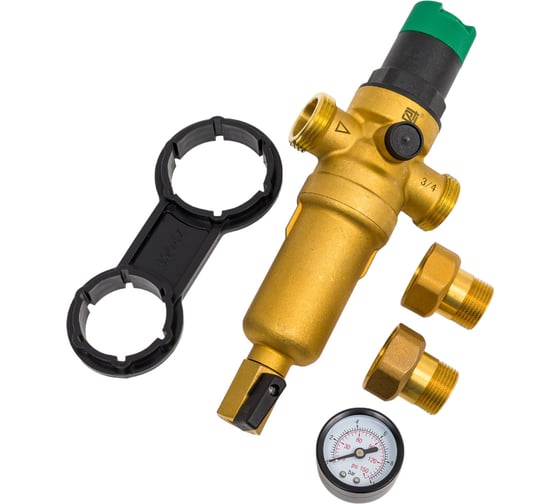 Изображение товара Фильтр с редуктором и манометром STI С-01 латунный корпус 3/4 н/н ТТ000015096