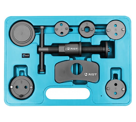 Изображение товара Инструмент для утапливания поршней тормозных цилиндров в наборе 8 предметов AIST 00-00004227