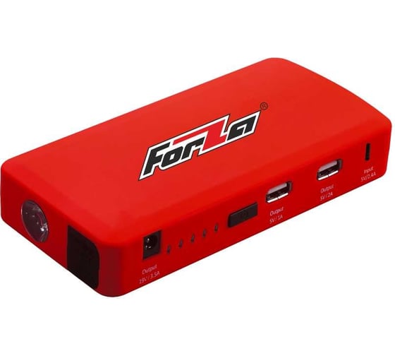 Изображение товара Портативное пуско-зарядное устройство FORZA ППЗУ-201 10000 мАч, пуск.ток 200-400А FZ09.03.201.000