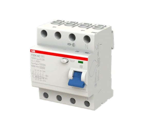Изображение товара Выключатель дифференциального тока ABB 4п 100A 300mA тип A F204 2CSF204001R3900
