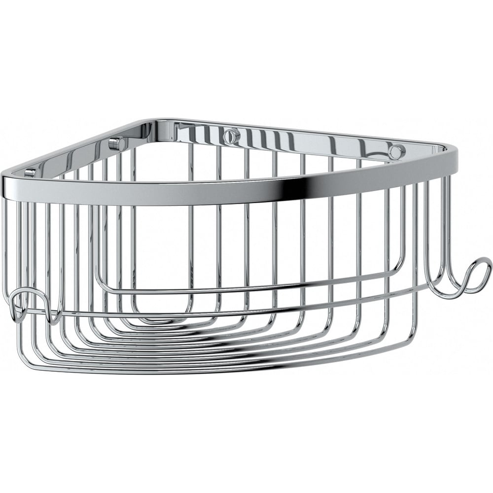 Изображение товара Угловая полка-решетка с крючками Artwelle 19 см хром латунь