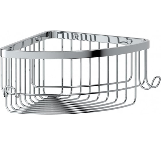 Изображение товара Полочка-решетка с крючками угловая Artwelle 19 см, хром 4133