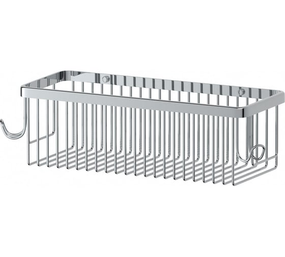 Изображение товара Полочка-решетка с крючками Artwelle 30 см, хром 4134