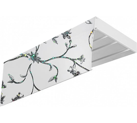 Изображение товара Карниз Эскар эконом+ в сборе 3-х рядный, романтика белая 3,0м, 342430300