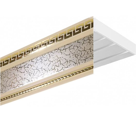 Изображение товара Карниз Эскар эконом+ в сборе 3-х рядный, антик престиж 3,5 м, 538430350