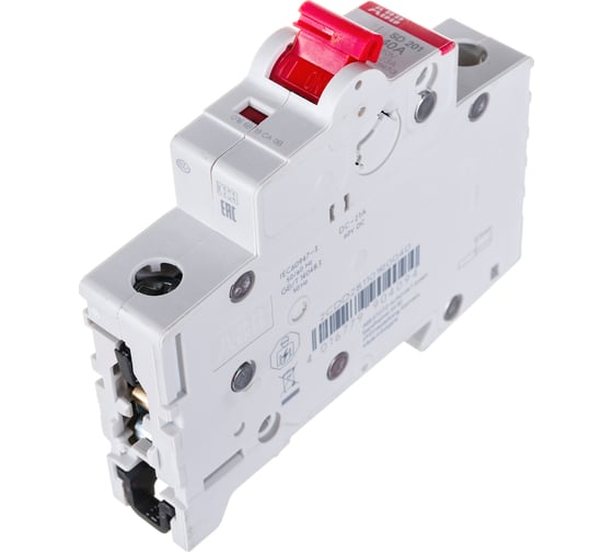 Изображение товара Рубильник ABB 1 полюс SD201/40 рычаг красный 2CDD281101R0040