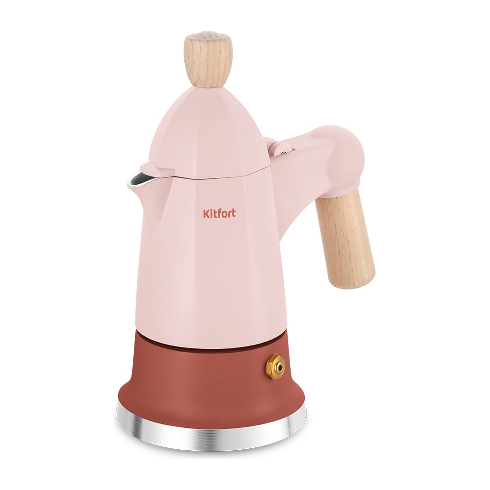 Гейзерная кофеварка KITFORT капучинатор ripoma 00106094 розовый