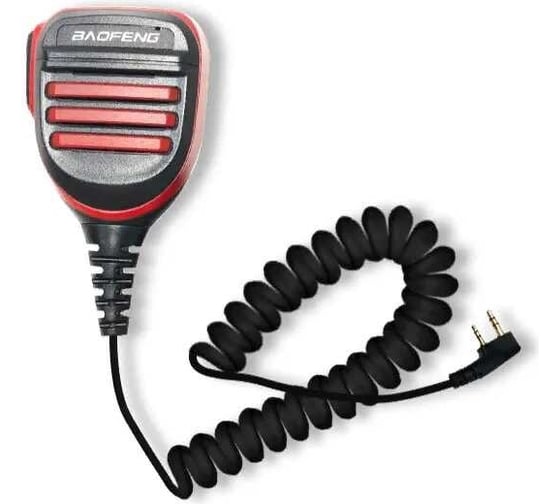 Изображение товара Микрофон Baofeng тангента, для радиостанций, красный 00029565