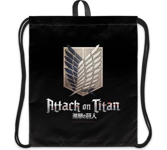 Изображение товара Мешок для сменной обуви Hatber Атака Титанов 41x49 см, с петлей для подвеса, в индив.упак. Выпуск №1, 12шт. в упаковке 082999