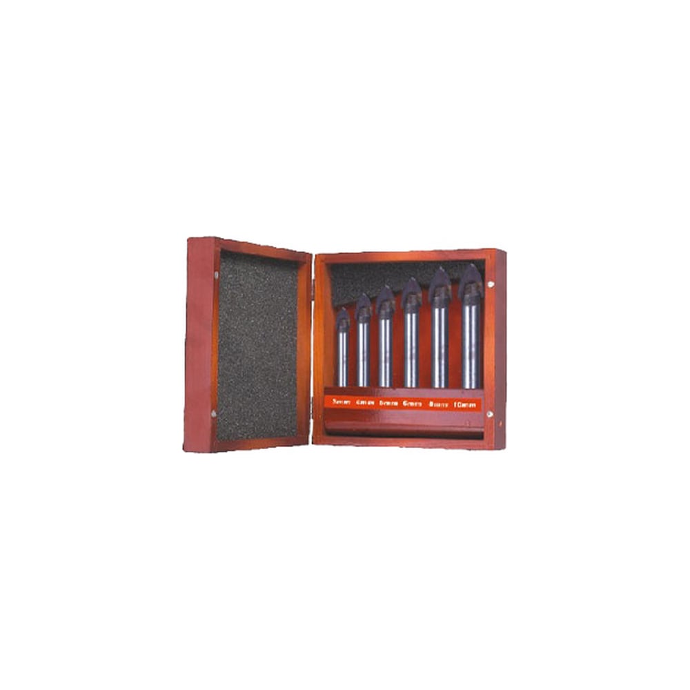 Изображение товара Набор сверл по стеклу и керамике СТС-026 6 шт (3, 4, 5, 6, 8, 10 мм) Strong стс-02602006