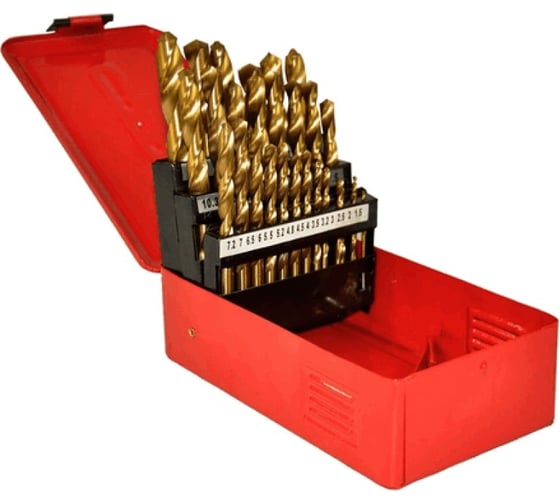 Изображение товара Набор сверл по металлу СТС-021 ТИТАН HSS, 25 предметов (1-13 мм) Strong стс-021000125