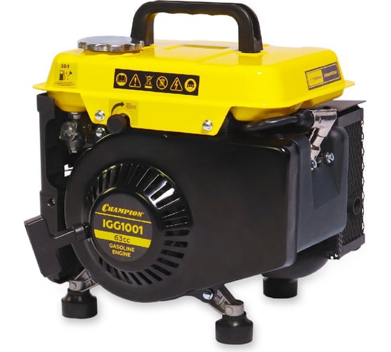 Изображение товара Генератор Champion 1/1.1кВт 1.86 л.с., 2Т, 2.2 л, 12В, 11.8 кг IGG1001