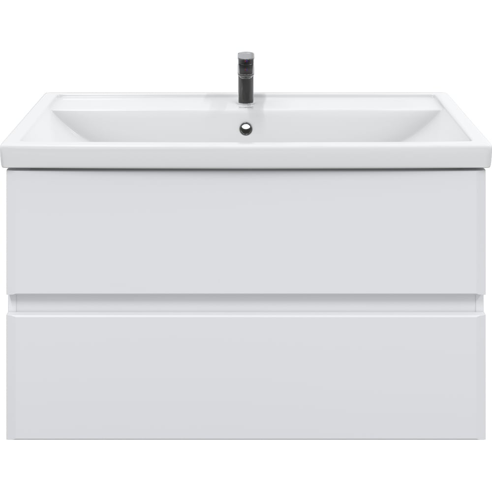 Изображение товара Подвесная тумба для ванной комнаты Sanstar Велья 100 белая с двумя ящиками