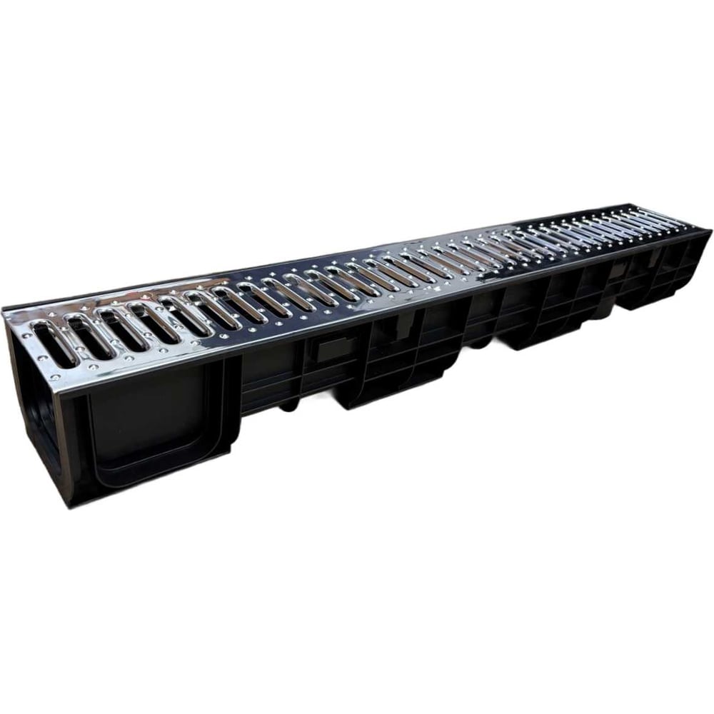 Изображение товара Пластиковый лоток Gidrolica dn100, h100 мм с нержавеющей решеткой A15