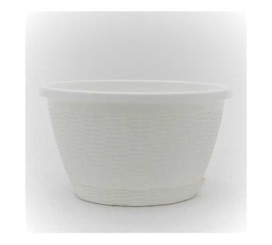 Изображение товара Подвесное кашпо bmc КШ-6446 Белое без подвеса d26см h15см 4,5л 060098