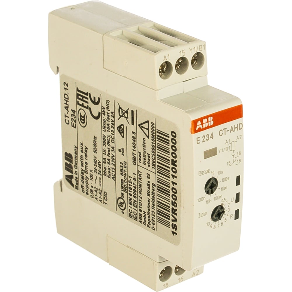 Изображение товара Модульное реле времени ABB CT-AHD 7 диапазонов для автоматики