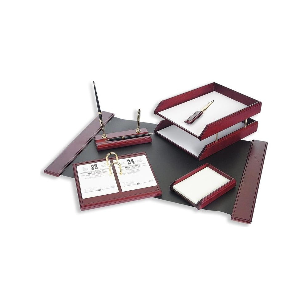 Изображение товара Настольный набор ООО Комус из красного дерева на 6 предметов