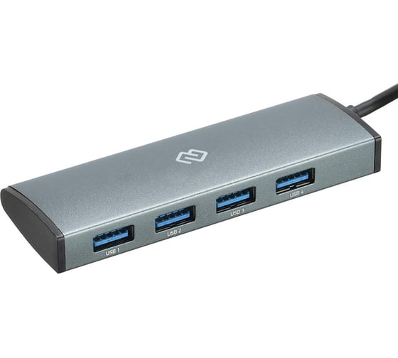 Изображение товара Разветвитель DIGMA USB-C HUB-4U3.0-UC-G 4порт. серый 1088649