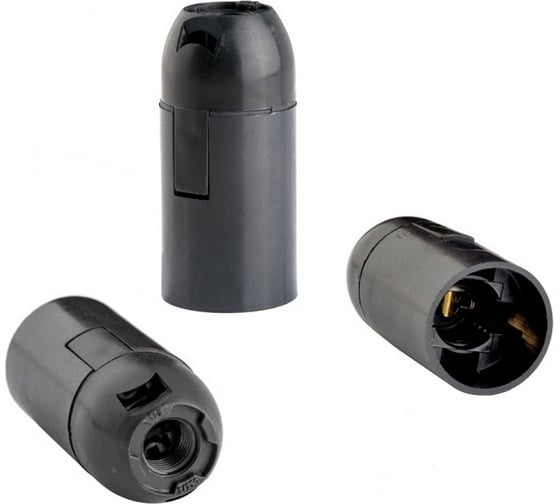 Изображение товара Патрон duwi E14 подвесной, гладкий, черный 24523 0