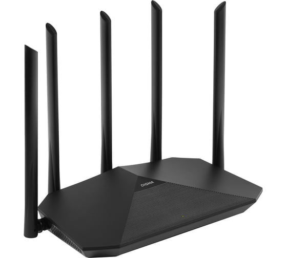 Изображение товара Беспроводной роутер DIGMA DWR-AX1501 AX1500 10/100/1000BASE-TX черный (упак.:1шт) 1870638