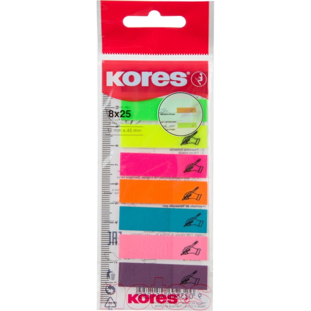 Бумажные клейкие закладки Kores, цвет 8