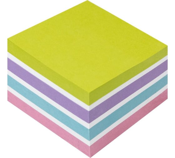 Изображение товара Стикеры Kores cubo пастельный, 75x75 мм, 450 л, 4 цвета 47463 1536756