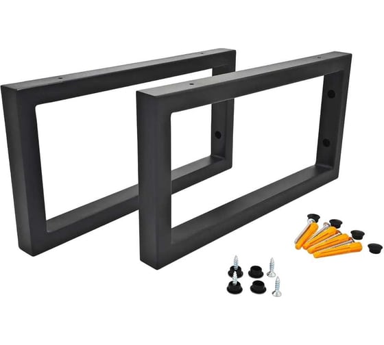 Изображение товара Металлические кронштейны LUVON для столешниц, раковин, полок, 60х30 см, черные матовые, 2 шт. L600H4