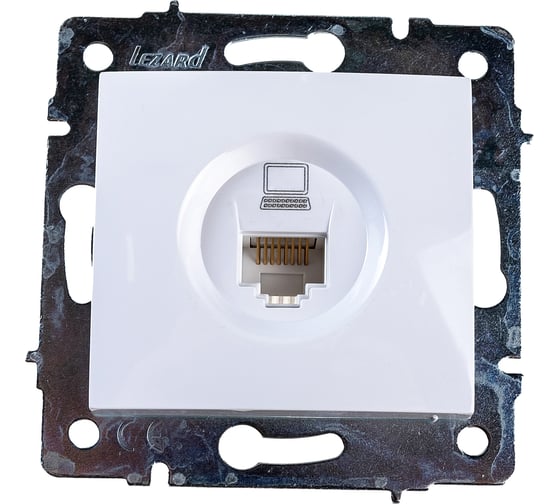 Изображение товара Компьютерная розетка LEZARD KARINA белая 707-0288-139