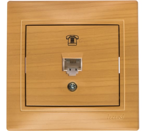 Изображение товара Телефонная розетка LEZARD MIRA евро ясень 701-4747-137