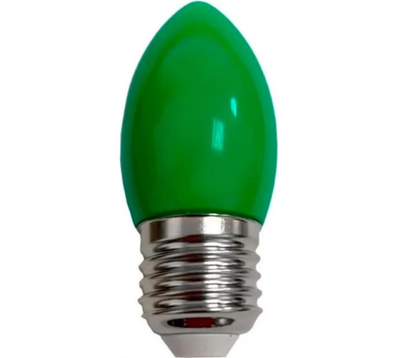 Изображение товара Светодиодная лампа Ecola Candle led color 2,0w, 220v, e27, green, свеча, зеленая, матовая, колба, 82x37 C7TG20ELY