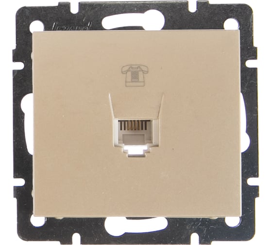 Изображение товара Телефонная розетка LEZARD RAIN евро жемчужно-белый перламутр 703-3088-137