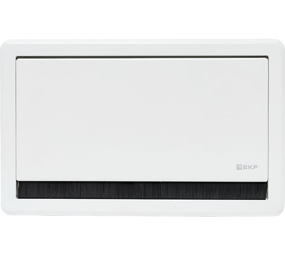 Изображение товара Встраиваемый настольный розеточный блок EKF выдвижной, 8 модулей, белый, C-Line cl-vnbv-8-w