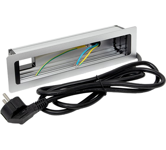 Изображение товара Встраиваемый настольный розеточный блок EKF 10 модулей, C-Line cl-vnbin-10-s