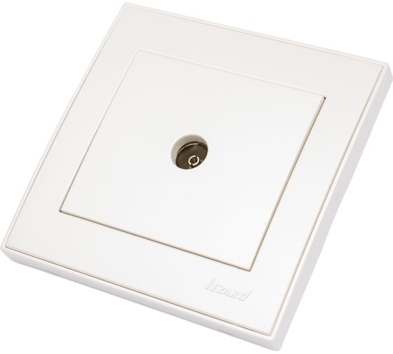 Изображение товара Телевизионная розетка LEZARD RAIN проходная жемчужно-белый металлик 703-3030-129