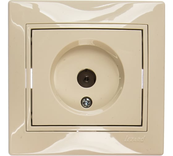 Изображение товара Телевизионная розетка LEZARD MIRA проходная крем со вставкой 701-0303-129