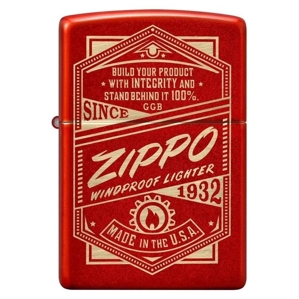 Изображение товара Зажигалка Zippo Classic с покрытием Metallic Red, латунь/сталь, красная