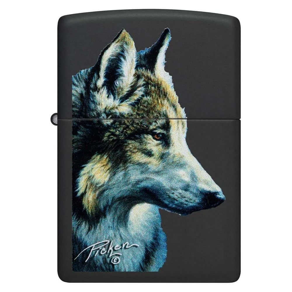 Изображение товара Зажигалка Zippo Linda Picken с покрытием Black Matte, стильная, ветроустойчивая