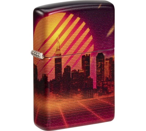 Изображение товара Зажигалка Zippo Cyber City с покрытием 540 Matte, латунь/сталь, оранжевая 38x13x57 мм 48505