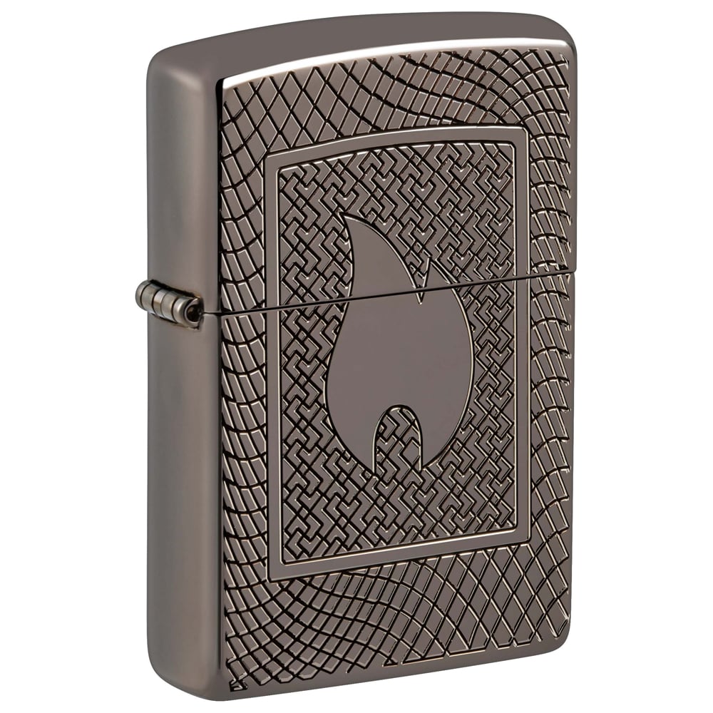 Изображение товара Зажигалка Zippo Armor с покрытием Black Ice латунь сталь ветерроустойчивая