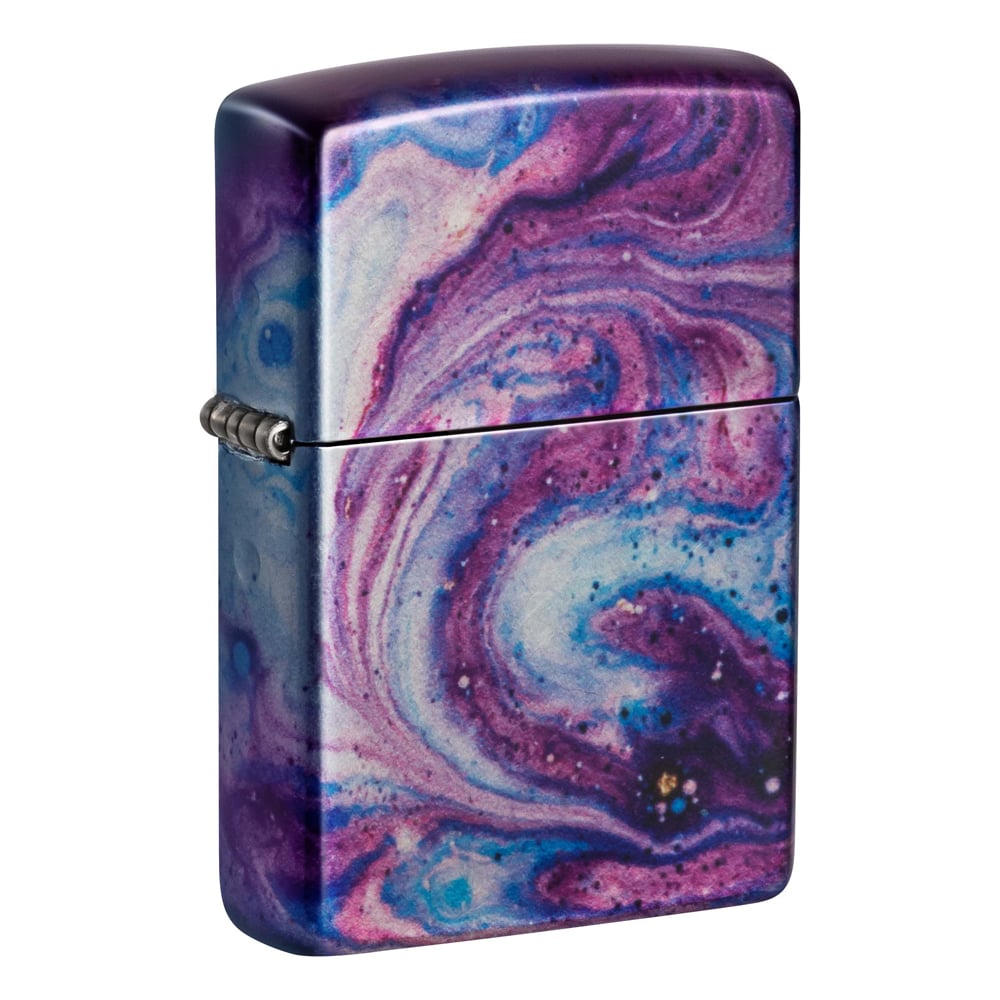 Изображение товара Зажигалка Zippo Universe Astro 540 Tumbled Chrome сиреневая с покрытием 38x13x57 мм