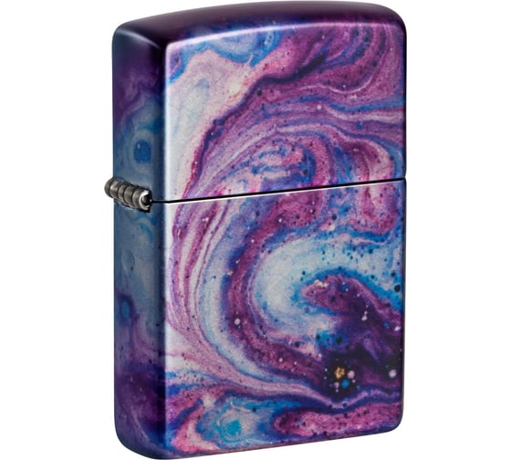 Изображение товара Зажигалка Zippo Universe Astro с покрытием 540 Tumbled Chrome, латунь/сталь, сиреневая, 38x13x57 мм 48547