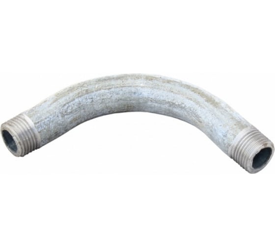 Изображение товара Стальной отвод МЕТАЛЛСЕРВИС гнутый двухрезьбовой оцинкованный ду40 (дн48x3,5) из труб по гост 3262-75 1211385